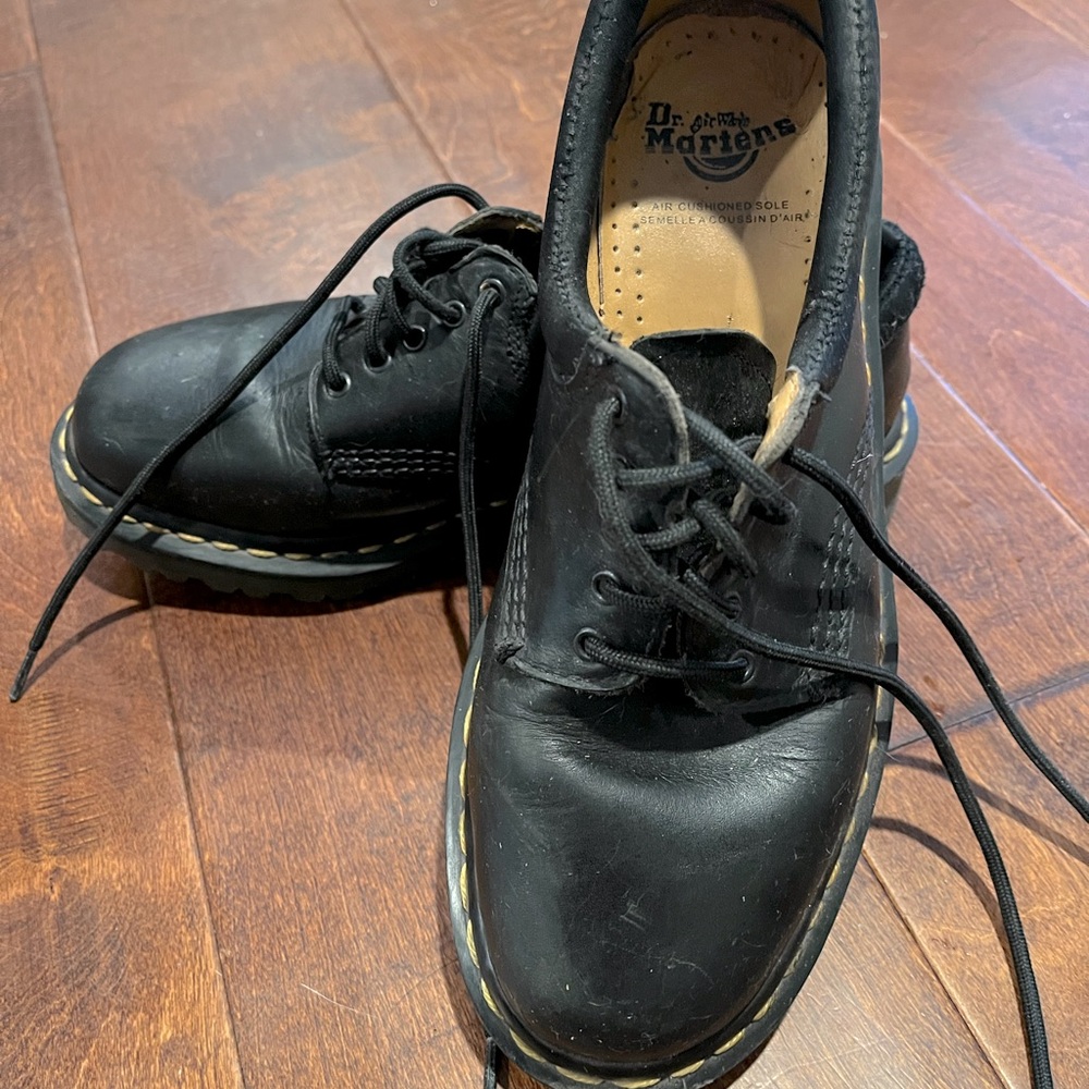 Black Dr. Martens Chunky Oxfords 90s Y2K Fashion Staple